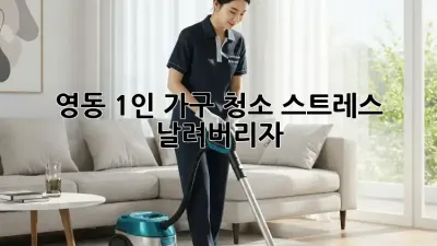 영동 1인 가구, 청소 스트레스 날려버리자!